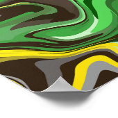 Lebendiges abstraktes Wirbeldesign Poster (Ecke)