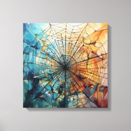 Lebendiges Alkohol-Tinten-Spinnennetz-Abstrakt Leinwanddruck