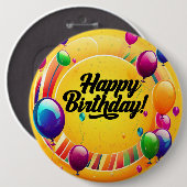 Lebendiges Alles Gute zum Geburtstag Button (Vorne & Hinten)