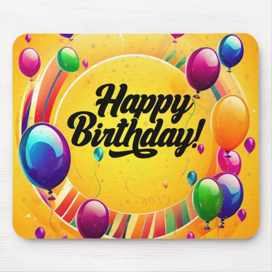 Lebendiges Alles Gute zum Geburtstag Mousepad (Vorne)