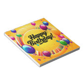 Lebendiges Alles Gute zum Geburtstag Notizblock (angewinkelt)
