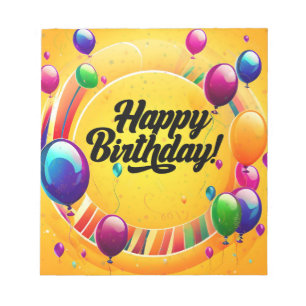 Lebendiges Alles Gute zum Geburtstag Notizblock