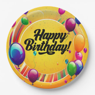 Lebendiges Alles Gute zum Geburtstag Pappteller