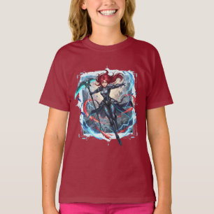 Lebendiges Anime-Action-Sense-Fantasy-Mädchen-Kind T-Shirt