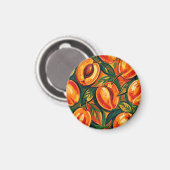 Lebendiges Aprikosenmuster Magnet (Vorderseite/Rückseite)