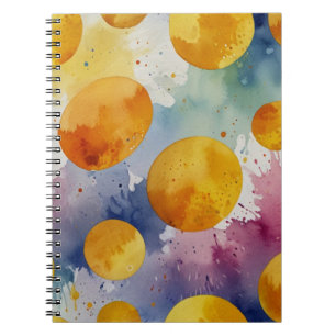Lebendiges Aquarell-Blumen-Notizbuch  Notizblock