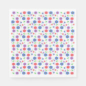 Lebendiges Aquarell-Blumenmuster Wildblumen Serviette (Vorderseite)