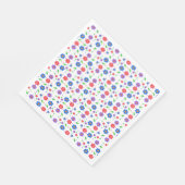 Lebendiges Aquarell-Blumenmuster Wildblumen Serviette (Ecke)