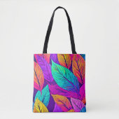 Lebendiges Blattmuster Tasche (Vorderseite)