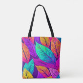 Lebendiges Blattmuster Tasche (Rückseite)