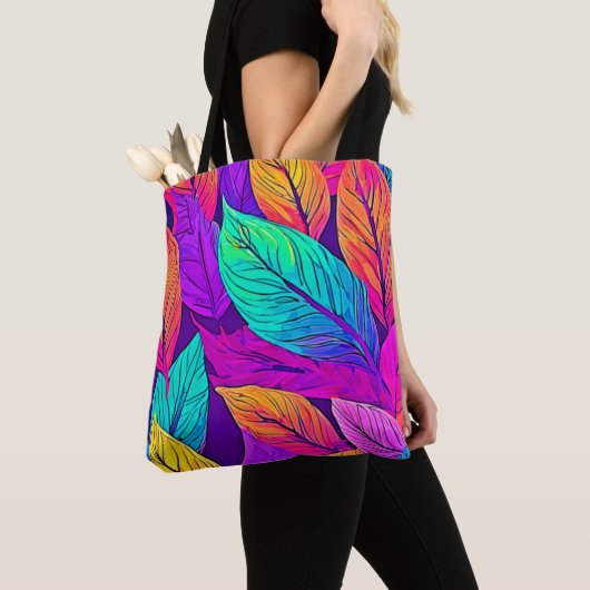 Lebendiges Blattmuster Tasche (Von Nahem)
