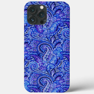 Lebendiges Blau Paisley Case-Mate iPhone Hülle