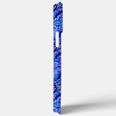 Lebendiges Blau Paisley Case-Mate iPhone Hülle (Rückseite / Rechts)