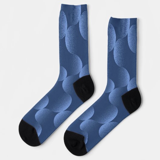 Lebendiges blaues Muster Socken (Linkes Detail)