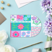 Lebendiges blühendes Blumen-Design Acryleinladungen (Insitu (Hochzeit))
