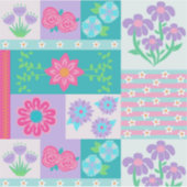 Lebendiges blühendes Blumen-Design Aufkleber (Vorderseite)