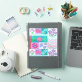 Lebendiges blühendes Blumen-Design Aufkleber (iPad Hülle)