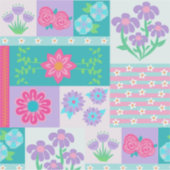 Lebendiges blühendes Blumen-Design Aufkleber (Vorderseite)
