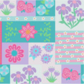 Lebendiges blühendes Blumen-Design Aufkleber (Vorderseite)
