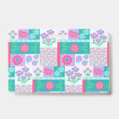Lebendiges blühendes Blumen-Design Ausweis (Rückseite)