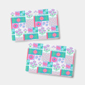 Lebendiges blühendes Blumen-Design Ausweis (Vorder- & Rückseite)