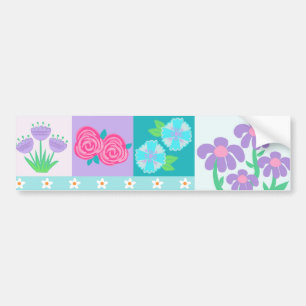 Lebendiges blühendes Blumen-Design Autoaufkleber