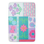 Lebendiges blühendes Blumen-Design Badematte (Vorderseite Vertikal)
