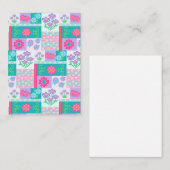 Lebendiges blühendes Blumen-Design Begleitkarte (Vorne/Hinten)