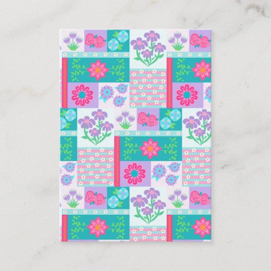 Lebendiges blühendes Blumen-Design Begleitkarte (Vorderseite)