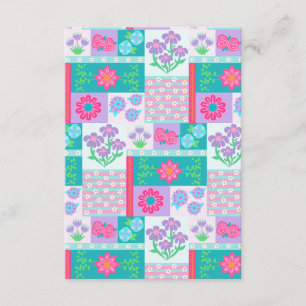 Lebendiges blühendes Blumen-Design Begleitkarte