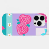 Lebendiges blühendes Blumen-Design Case-Mate iPhone Hülle (Rückseite (Horizontal))