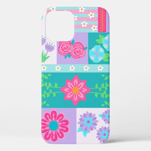 Lebendiges blühendes Blumen-Design Case-Mate iPhone Hülle (Rückseite)