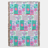 Lebendiges blühendes Blumen-Design Decke (Vorderseite Vertikal)
