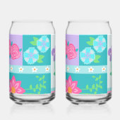 Lebendiges blühendes Blumen-Design Dosenglas (Links)