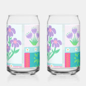 Lebendiges blühendes Blumen-Design Dosenglas (Rechts)