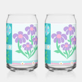 Lebendiges blühendes Blumen-Design Dosenglas (Rückseite)