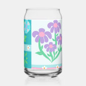 Lebendiges blühendes Blumen-Design Dosenglas (Rückseite)