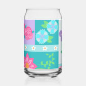 Lebendiges blühendes Blumen-Design Dosenglas (Links)