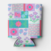 Lebendiges blühendes Blumen-Design Dosenkühler (Vorderseite)