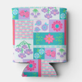 Lebendiges blühendes Blumen-Design Dosenkühler (Rückseite)