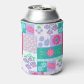 Lebendiges blühendes Blumen-Design Dosenkühler (Kanne Rückseite)