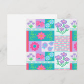 Lebendiges blühendes Blumen-Design Einladung (Vorne/Hinten)