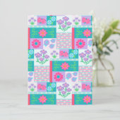 Lebendiges blühendes Blumen-Design Einladung (Stehend Vorderseite)