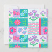 Lebendiges blühendes Blumen-Design Einladung (Vorderseite)