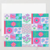 Lebendiges blühendes Blumen-Design Einladung (Vorne/Hinten)