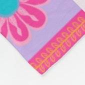Lebendiges blühendes Blumen-Design Fleecedecke (Ecke)