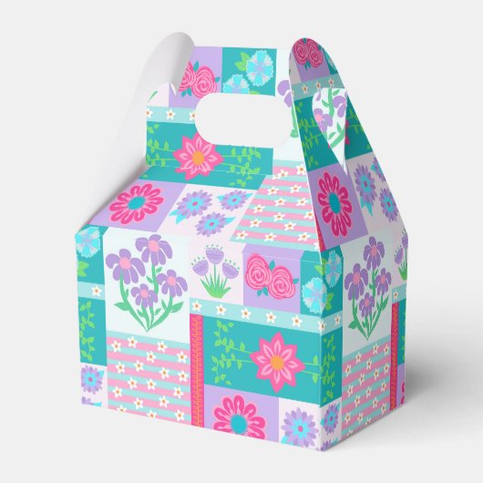 Lebendiges blühendes Blumen-Design Geschenkschachtel (Rückseite)