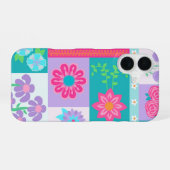 Lebendiges blühendes Blumen-Design iPhone 16 Hülle (Rückseite (Horizontal))