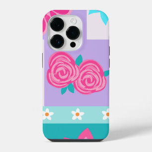 Lebendiges blühendes Blumen-Design iPhone 14 Pro Hülle