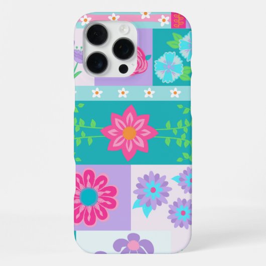 Lebendiges blühendes Blumen-Design iPhone Hülle (Rückseite)
